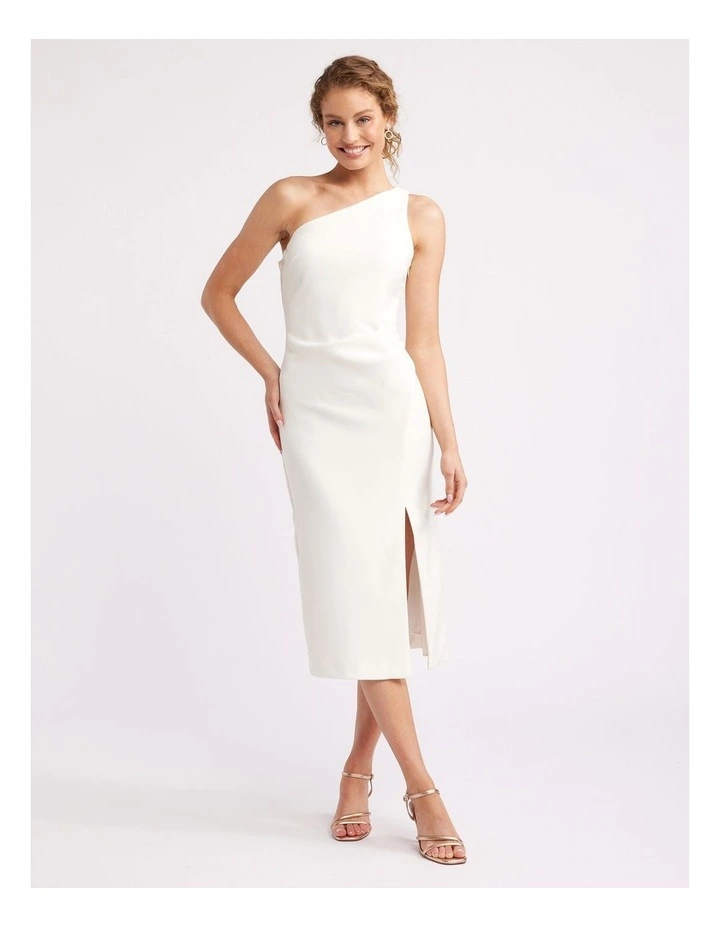 Barcelona Asymmetric Dress in Ivory