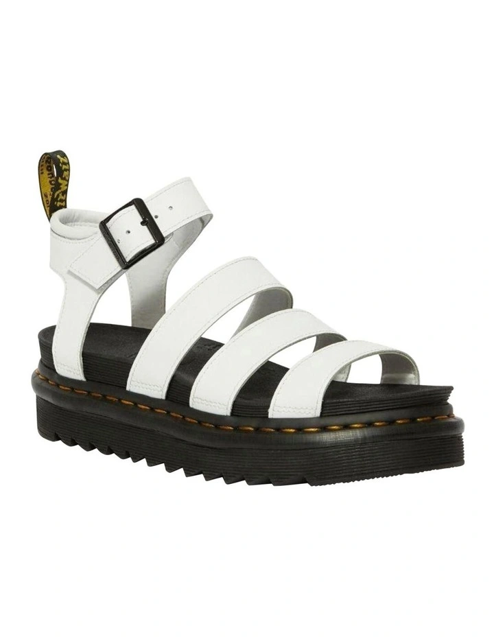 Blaire Hydro Chunky White Leather Gladiator Sandal
