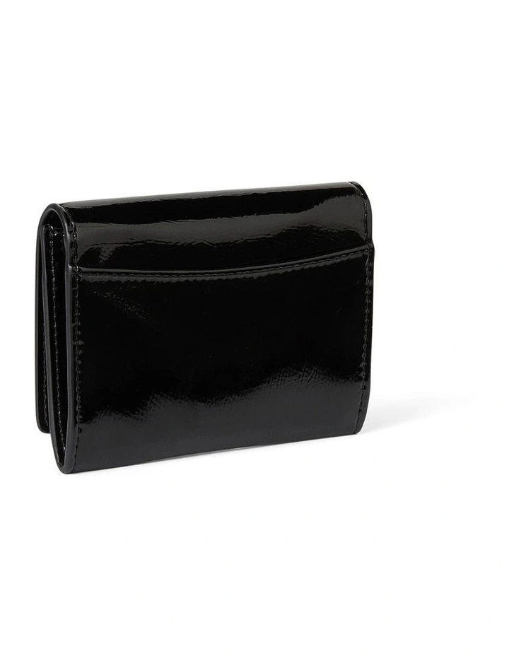 Odette Patent Card Holder in Black