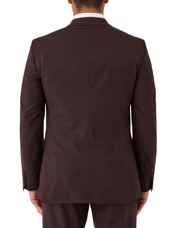 Stefano Tailored Fit Jacket in Bordeaux