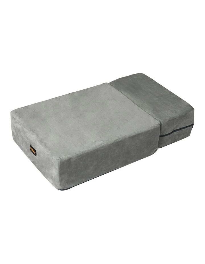 Portable Pet Stairs 2 Step Ramp in Grey