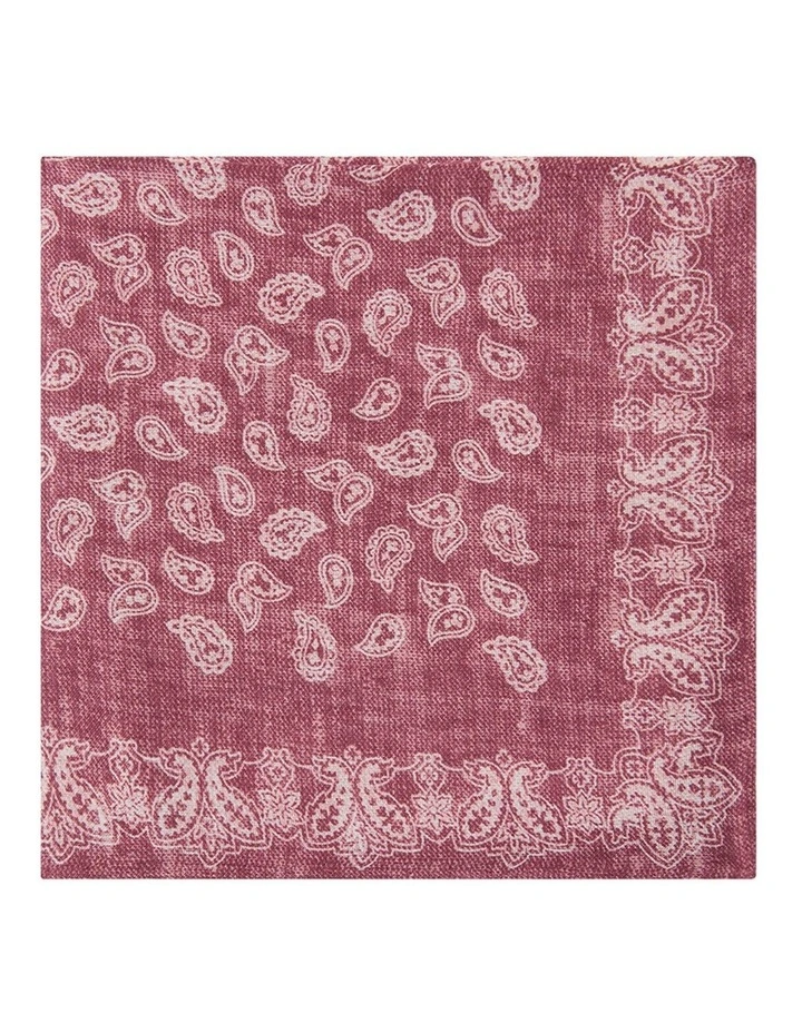 Rhodes Pocket Square in Burgundy