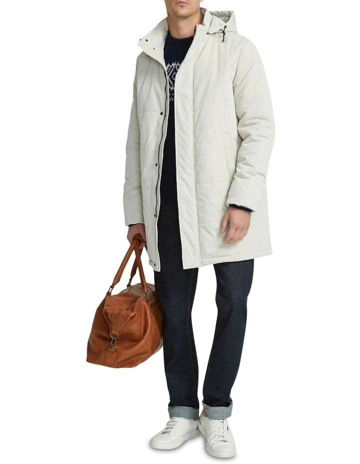 Bently Eco Filling Puffer Parka in Ecru