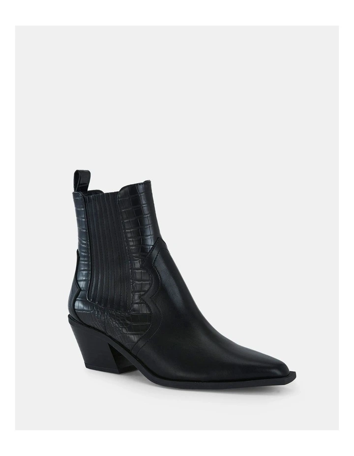 Hoggle Pointed Toe Boots in Black
