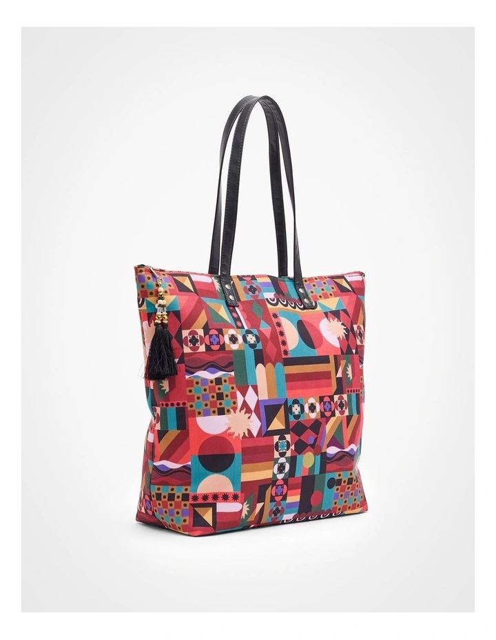 Geo Patchwork Tote Bag in Multi