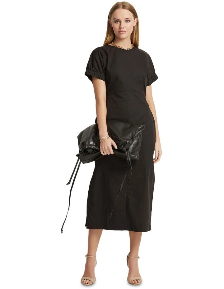 Penelope Cotton Maxi Dress in Black
