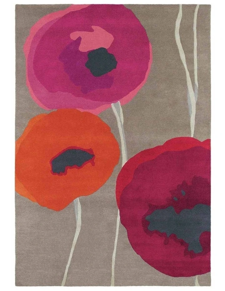 Sanderson Poppies Red/Orange Rug