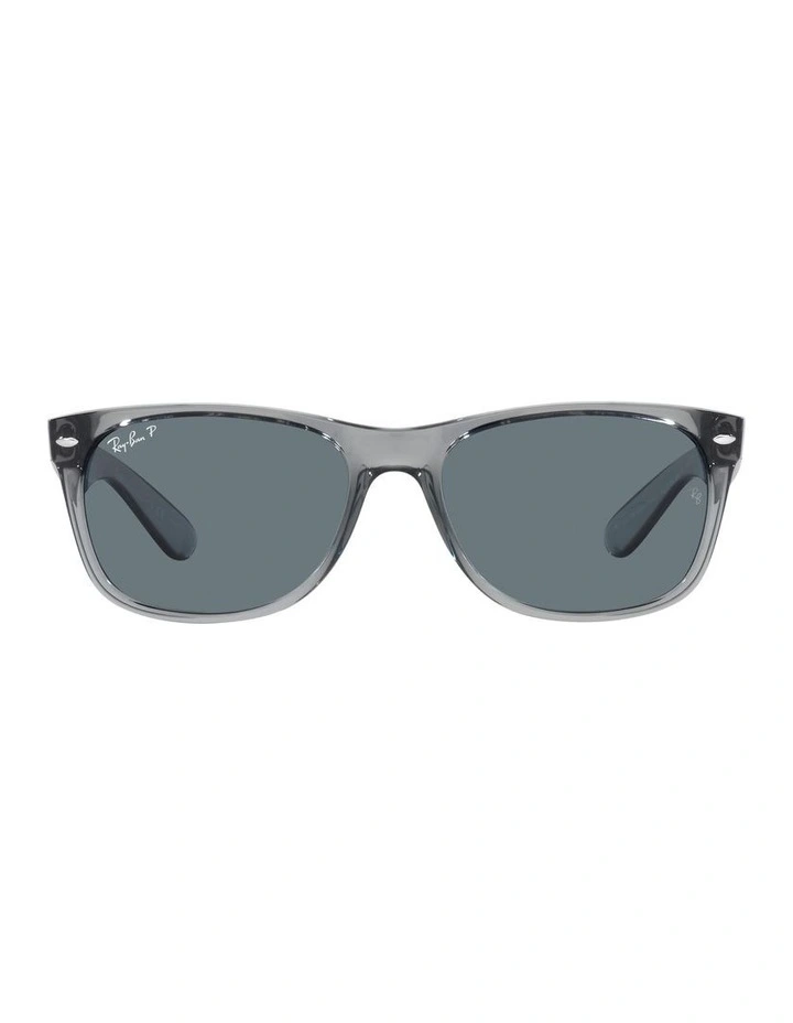 Wayfarer Polarised Sunglasses in Transparent Grey