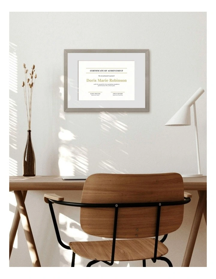 Australia Made Timber Certificate Photo Frame A3/A4 in Stone Ash