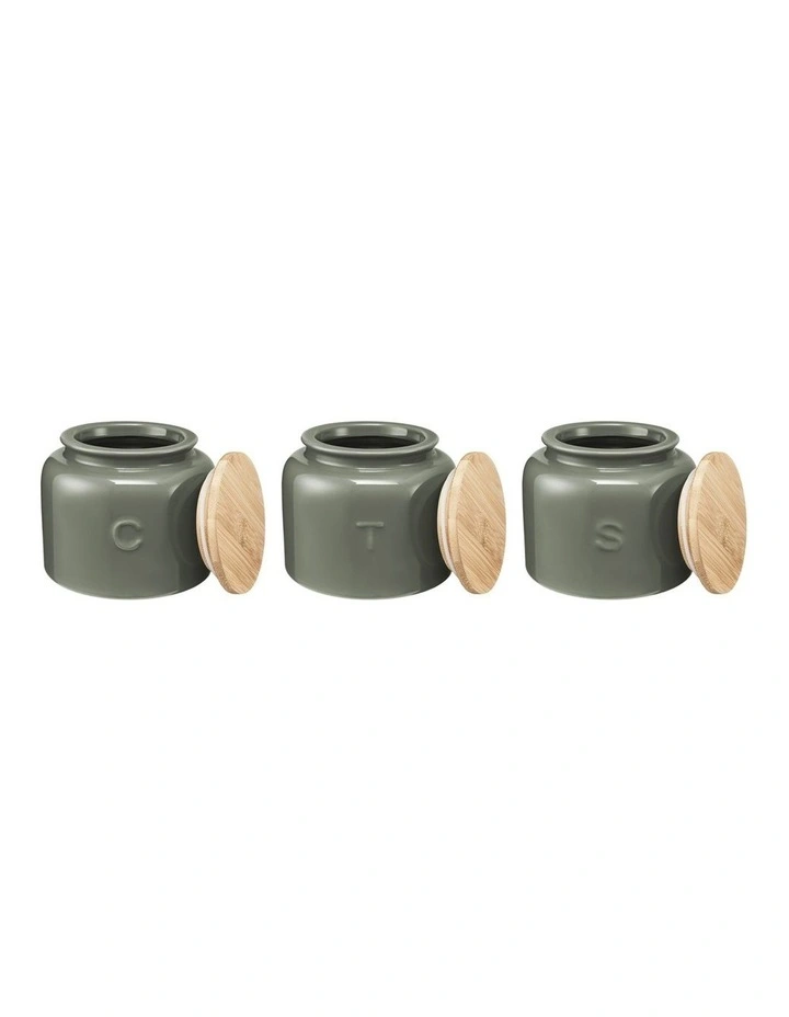 Indulgence Canister 600ml Set 3 Gift Boxed in Sage