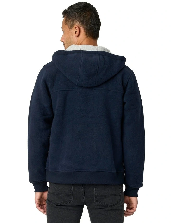 Taylor Sherpa Fleece Hoodie in Navy