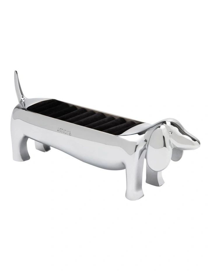 Dachsie Ring Holder in Chrome