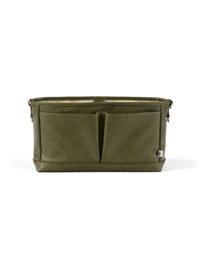 Signature Vegan Leather Pram Caddy in Olive