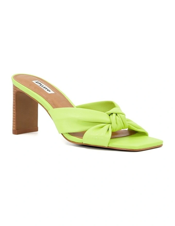 Maize Heeled Sandal in Lime Green