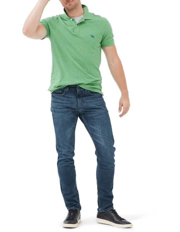 Owaka Straight Fit Italian Denim Short Leg in True Blue