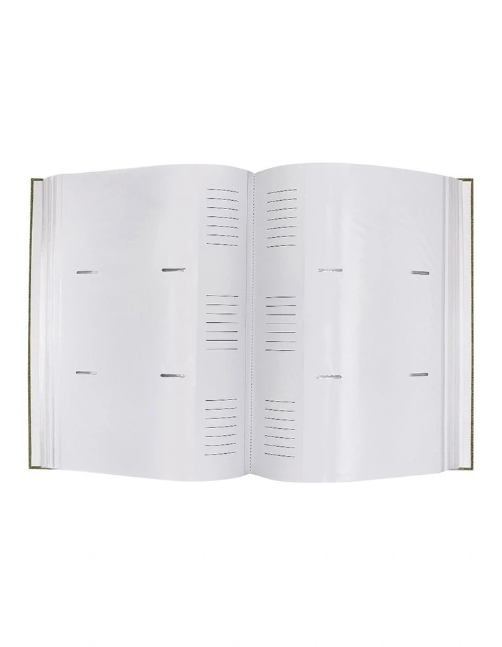 Plush Linen Photo Album 300 Photo Capacity in Duck Egg Green