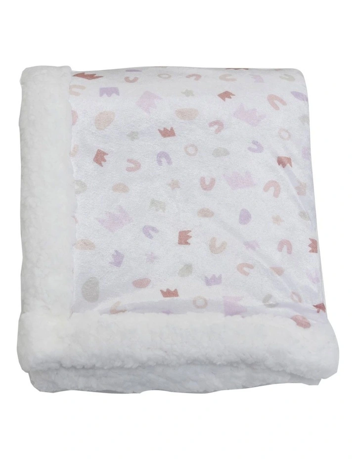 Sleepy Safari Bamboo Reversible Cuddle Blanket in Pink