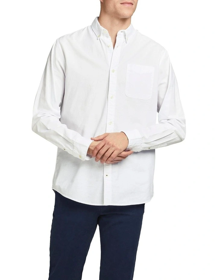 Oxford Long Sleeve Shirt in White