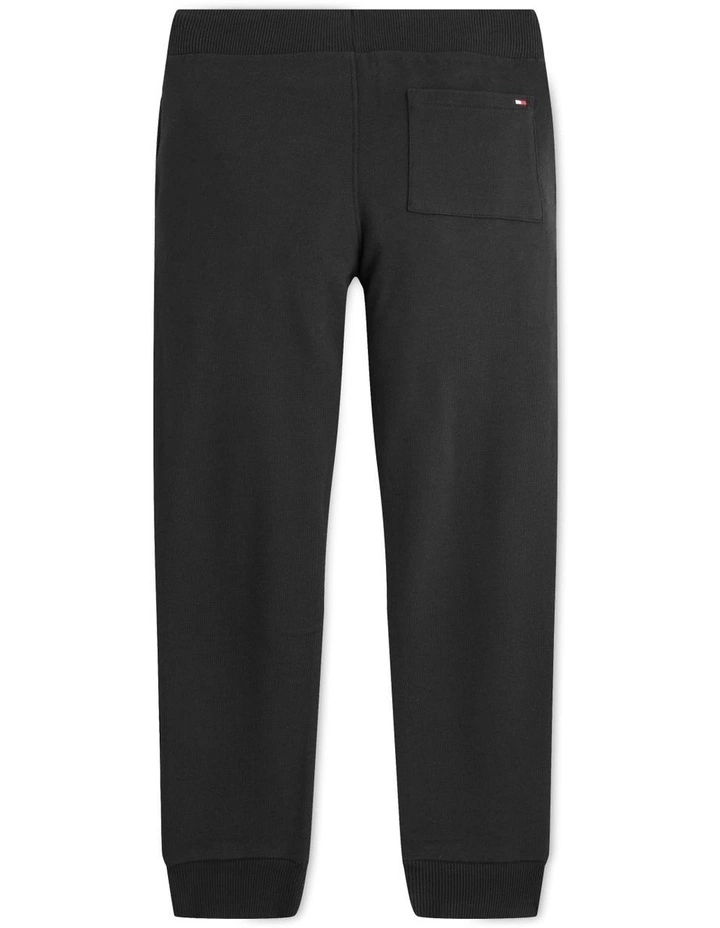 Essential Organic Cotton Logo Joggers in Black