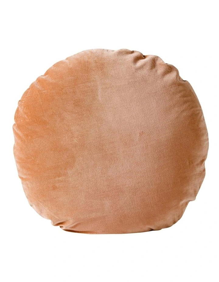Luxury Velvet 55cm Round Cushion Hazelnut