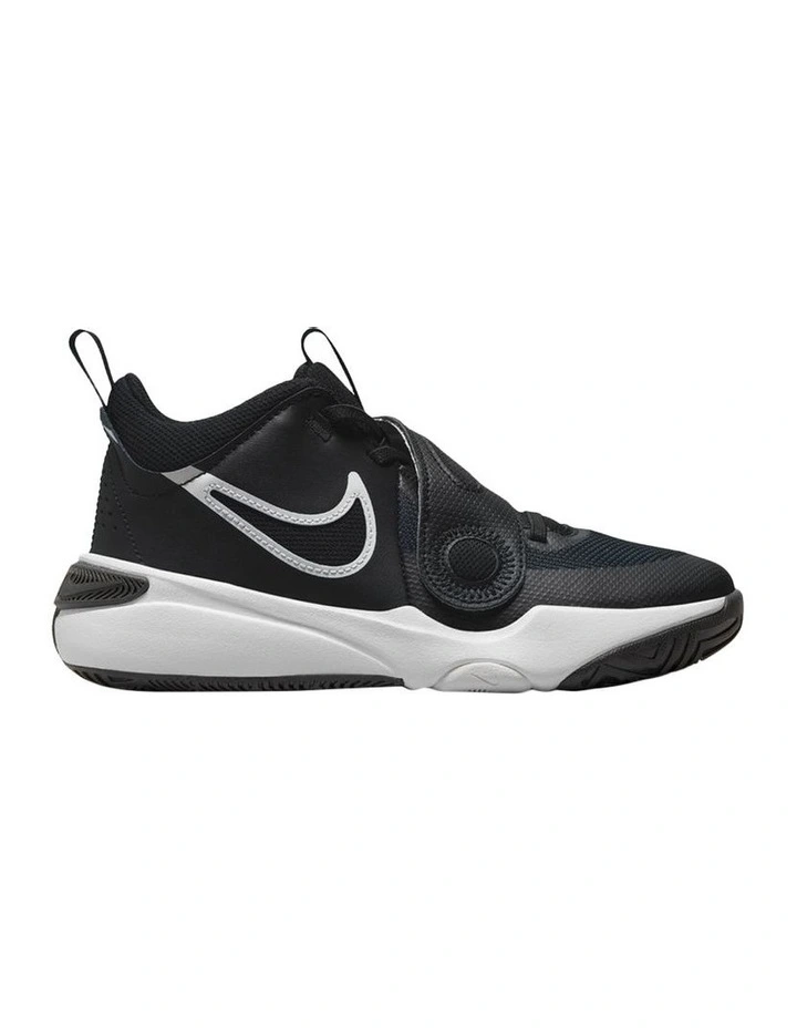 Team Hustle D 11 Grade School Sneakers in Black/White