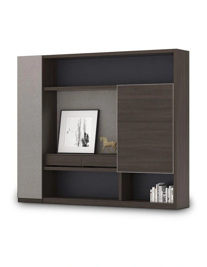 Carter Display Cabinet 2.4M Coffee & Grey