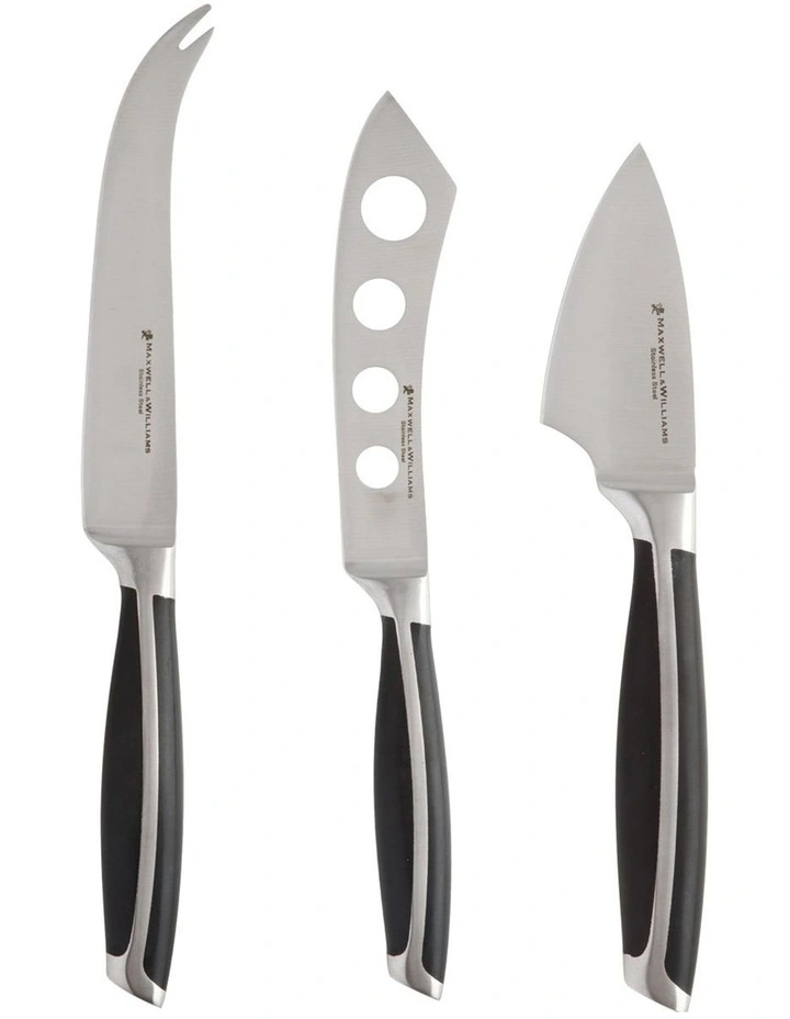 Stanton Cheese Knife Set 3 Piece Boxed in Black