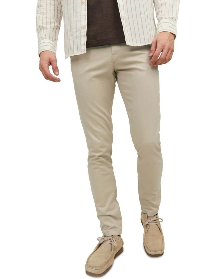 Marco Bowie Slim Chino Pants in Oxford Tan