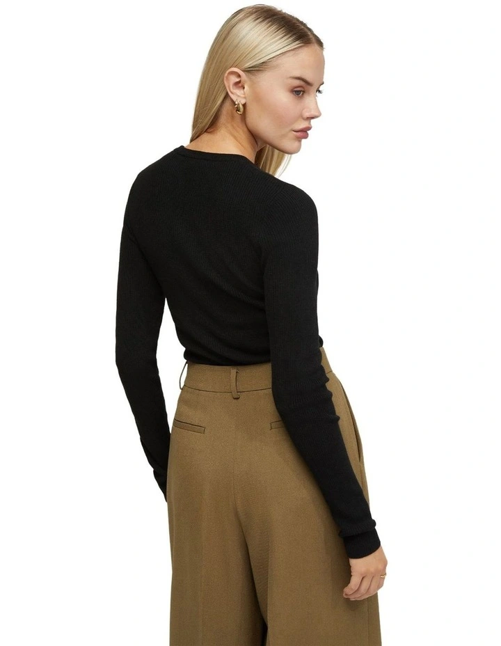 Jada Sknny Rib Knit in Black
