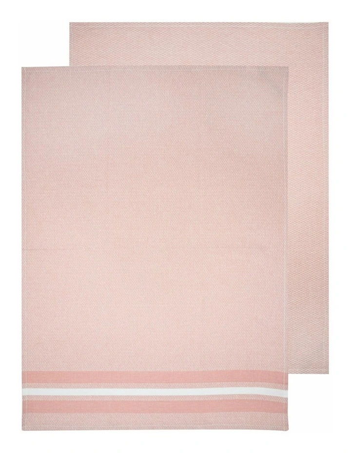 Culinary Jumbo Kitchen Towel 2 Pack in Dust Pink