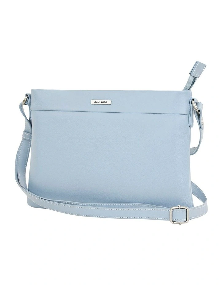 Sail Leather Crossbody Bag in Denim