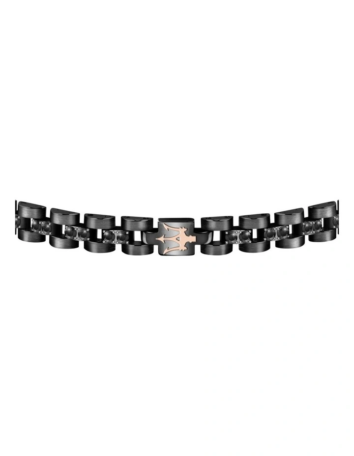Crystal Bracelet with Gold Trident Logo