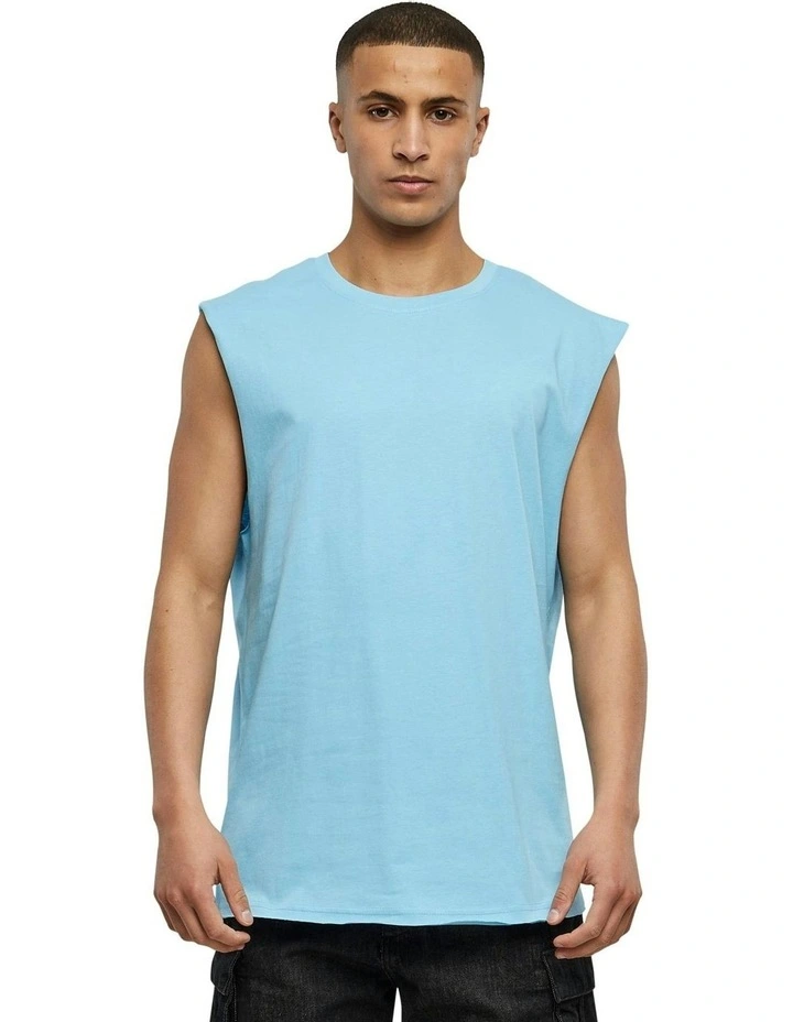 Open Edge Sleeveless Tee in Baltic Blue