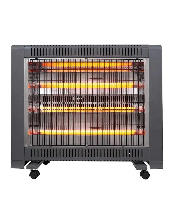 Goldair 65.5cm 2400W Radiant Heater with Fan/Thermostat Home Heating in Charcoal