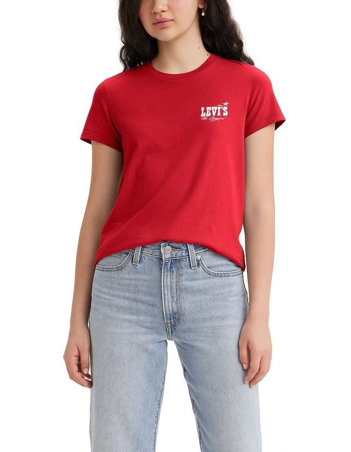 Perfect T-Shirt in Script in Red