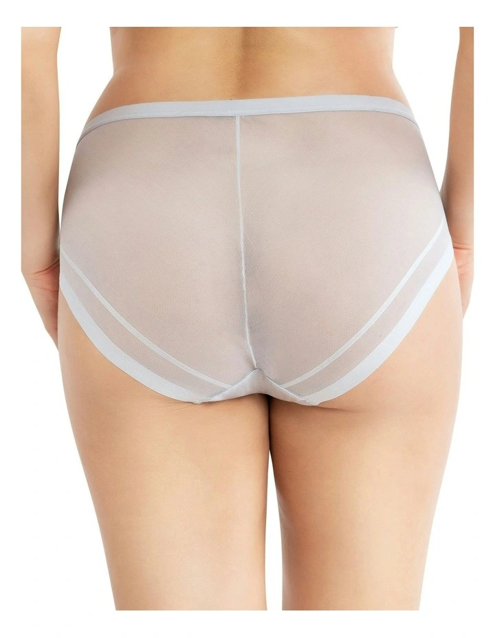 Shea Full Coverage High Waist Brief in Silver