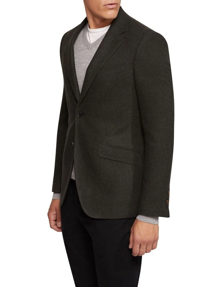 Blake Wool Rich Blazer in Green