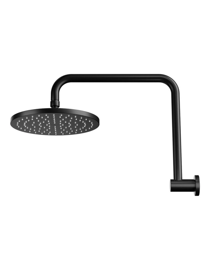 9 High-pressure Swivel Rain Shower Head Overhead in Black