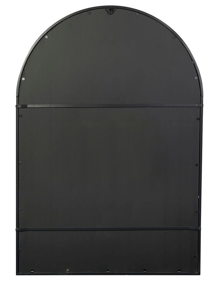 Grace Large Arch Iron Indoor Outdoor Mirror Black