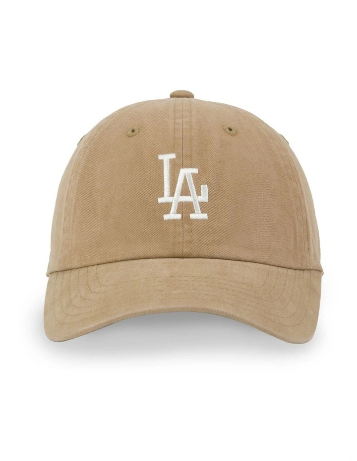 LA Raglan Wash Icon Logo Cap in Faded Khaki