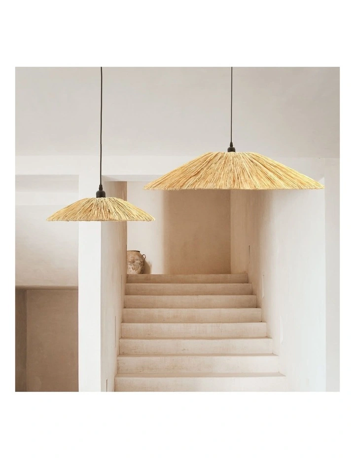 Lucia Raffia Pendant Light Small in Natural