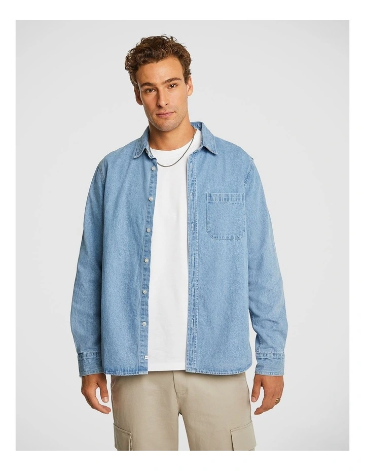 Cowboy Denim Shirt in Blue