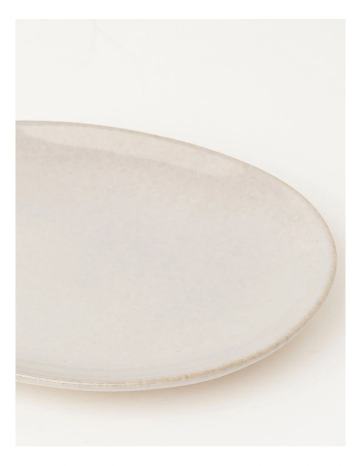 Esperance Wiped Edge Oval Platter in White/Sand