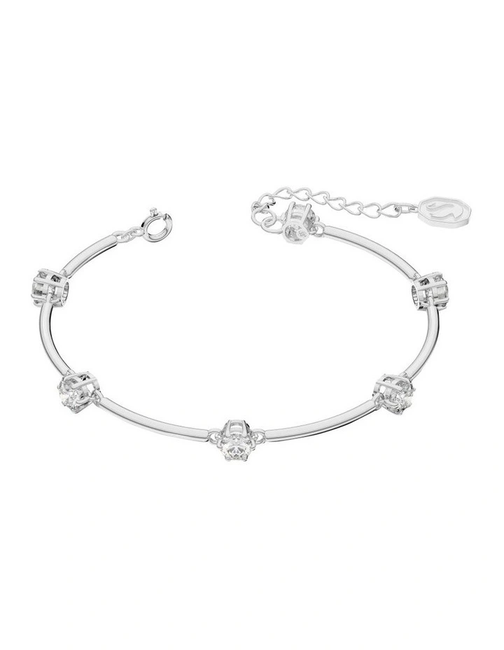 Constella Bracelet Round Cut Rhodium Plated in White