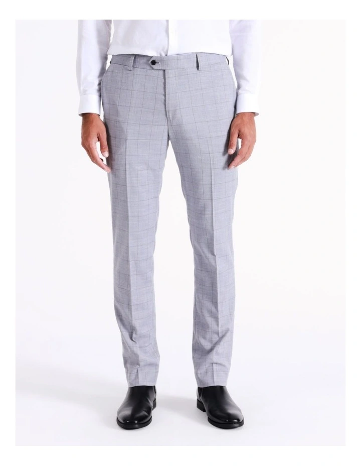 Tailored Windowpane Suit Pant in Grey