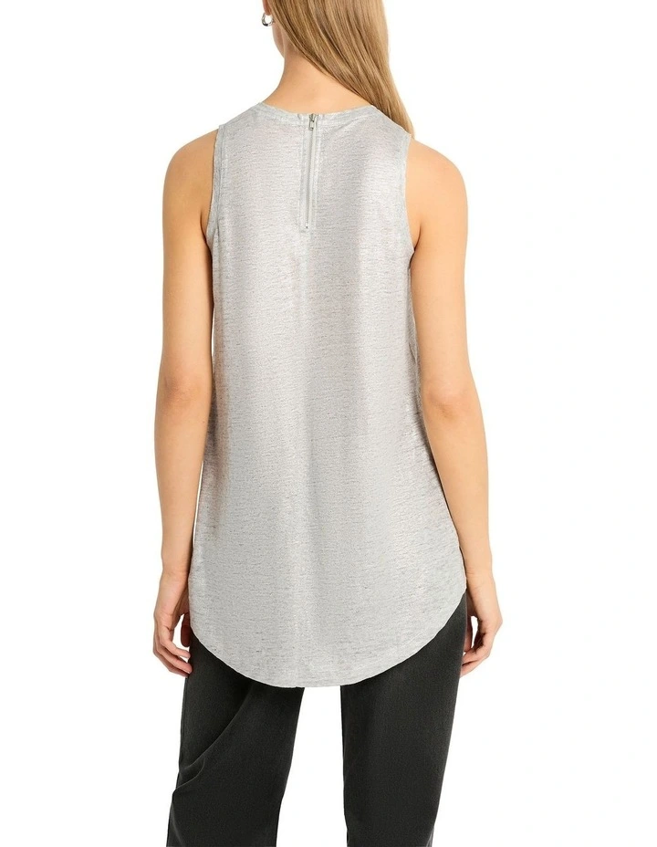 Numero Uno Foil Tank in Silver Foil