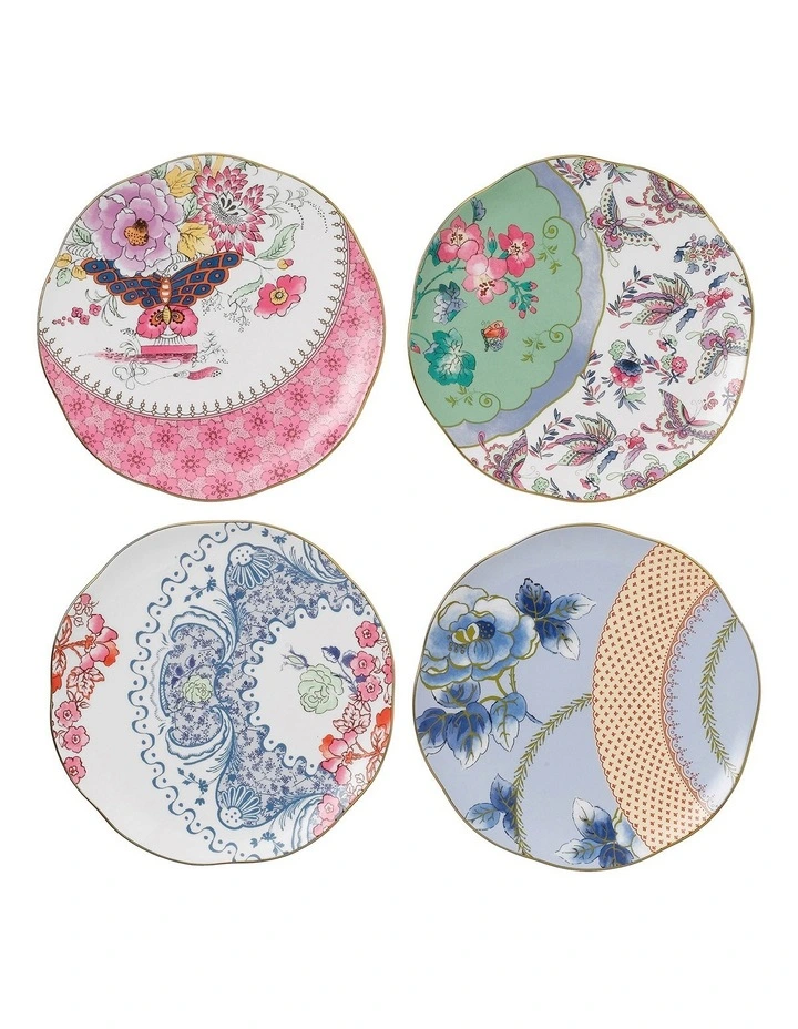 Butterfly Bloom Set Of 4 20cm Plates