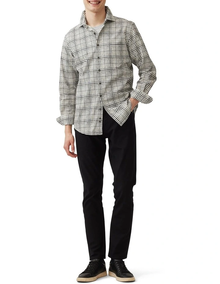 Brookdale Long Sleeve Sports Fit Shirt in Charcoal