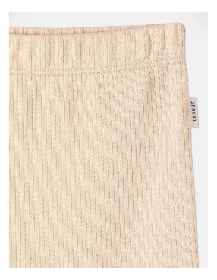 Rib Legging in Beige