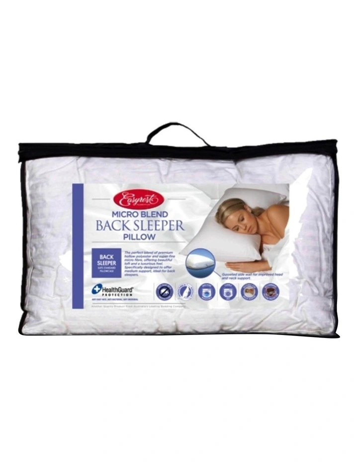 Microblend Back Sleeper Pillow in White